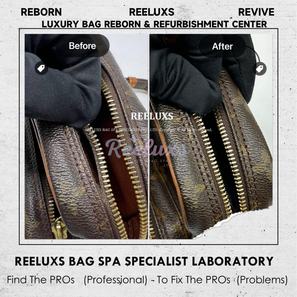 LOUIS VUITTON Monogram Canvas Amazon Shoulder Bag Zip Fabric Tear Off &… — frame 3